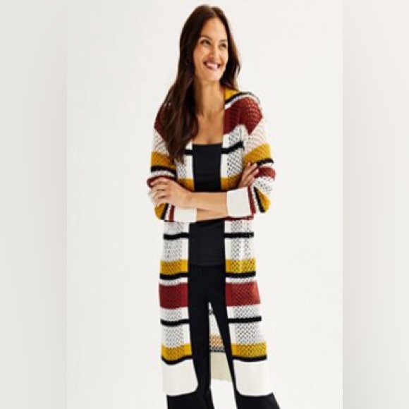 Nine West Other - NWT Nine West Crochet Long Duster- Size Medium